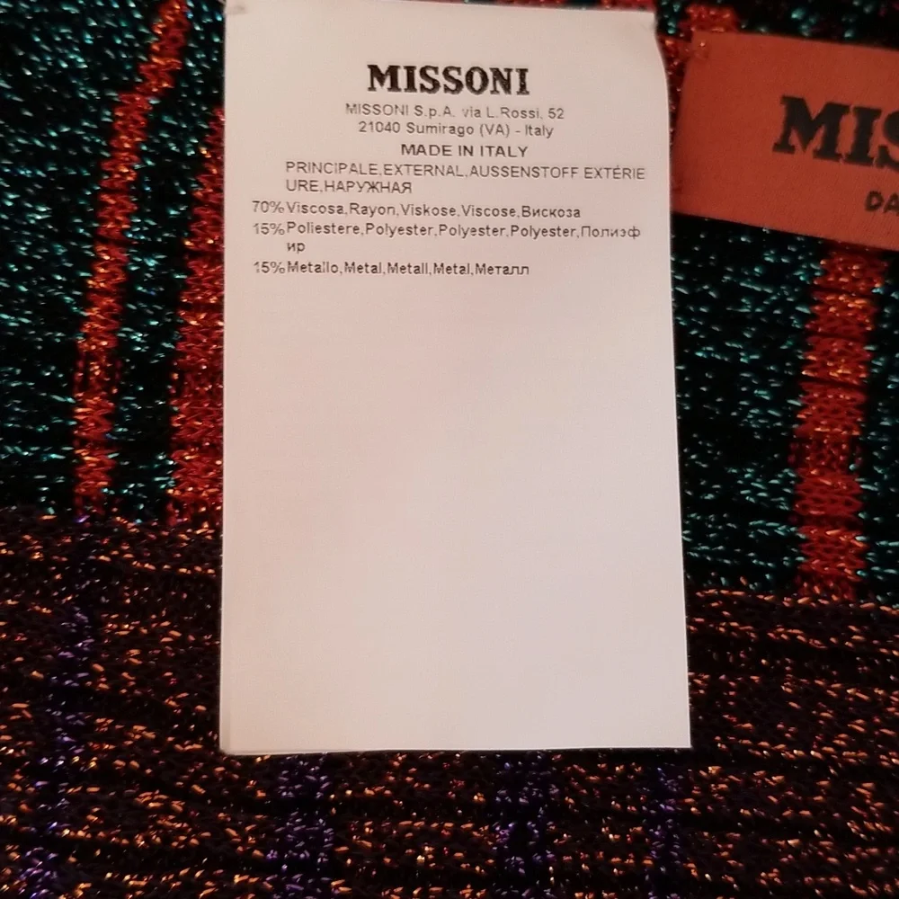 Missoni Metallic Ribbed Knit Bandana Scarf